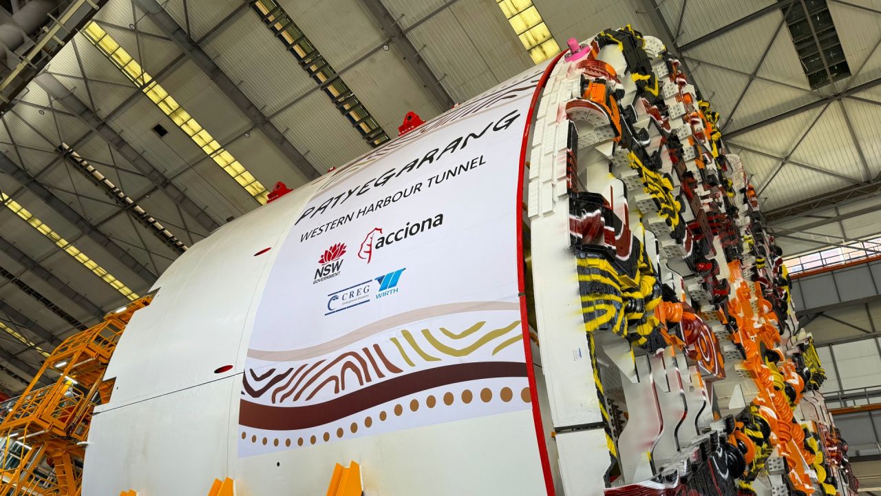 Tunnel boring machine for Sydney’s Western Harbour Tunnel project